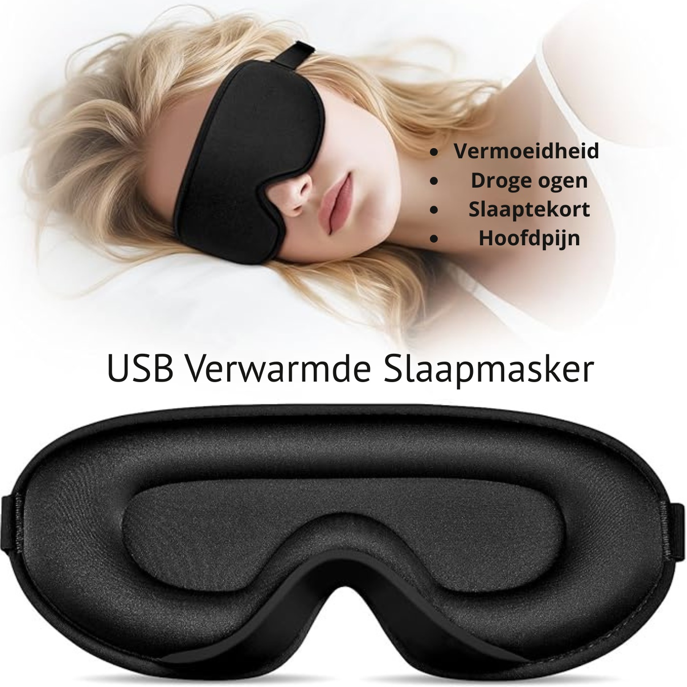 DreamMask 3D™ | Verwarmd Slaapmasker | Voor Diepe Ontspanning, Betere Slaap & Verfriste Ogen