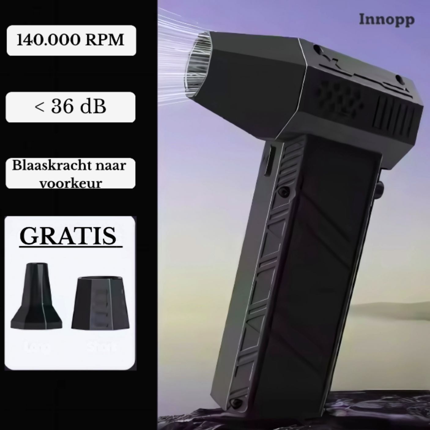 Kenmerken van de krachtige mini ventilator met 2 gratis cadeaus