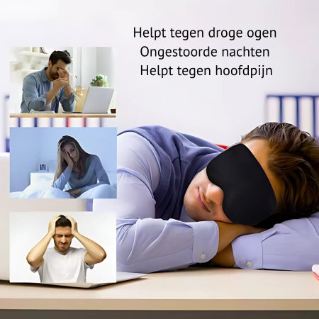 DreamMask 3D™ | Verwarmd Slaapmasker | Voor Diepe Ontspanning, Betere Slaap & Verfriste Ogen