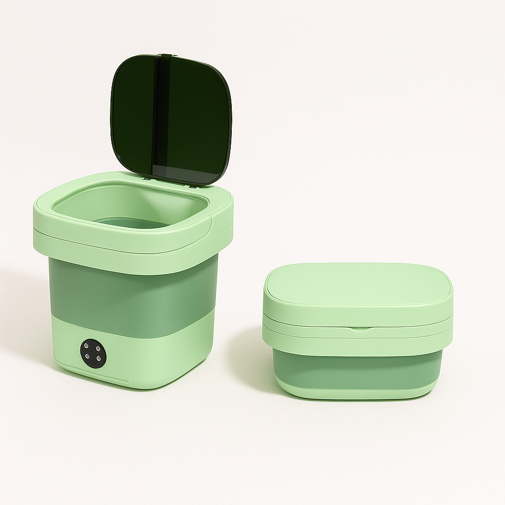 FoldMachine | Inklapbare Mini Wasmachine met Centrifuge | Voor Thuis, Camping & Reizen | 5 elegante kleuren