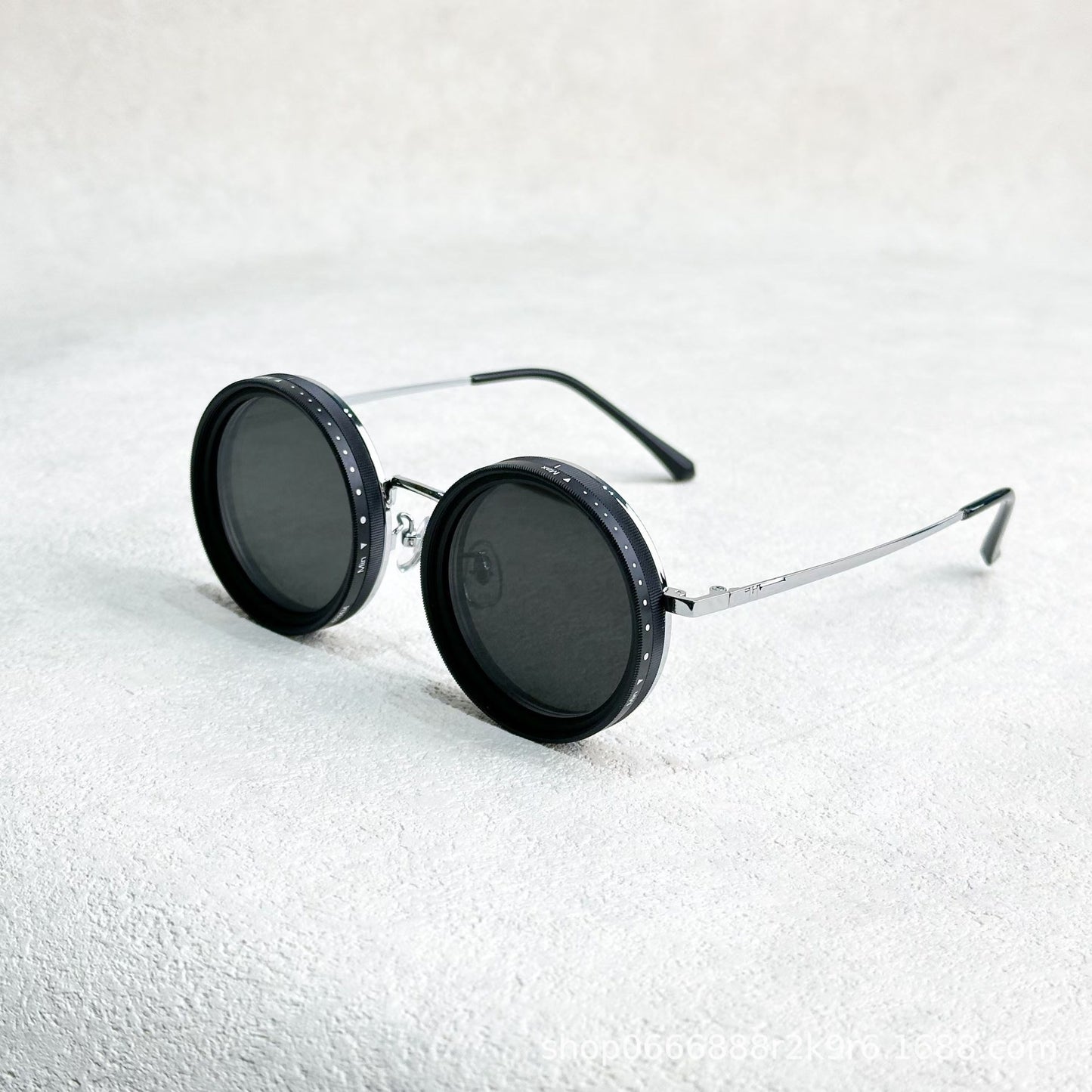 Ronde instelbare zonnebril met polarized TAC-lenzen en stevig aluminium-magnesium frame