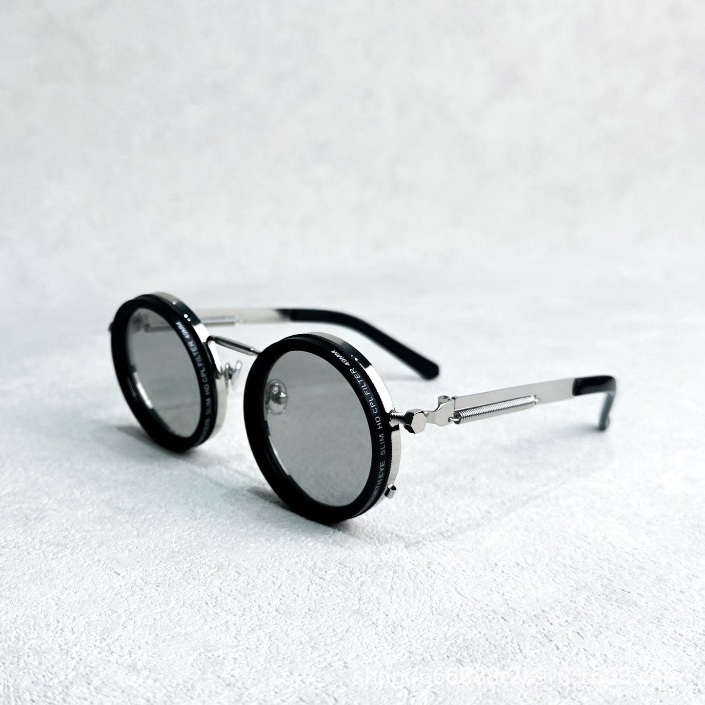 Ronde instelbare zonnebril met polarized TAC-lenzen en stevig aluminium-magnesium frame