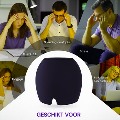 HeadEase® | Directe Verlichting bij Migraine, Spanningshoofdpijn & Stress | Comfortabel & Herbruikbaar