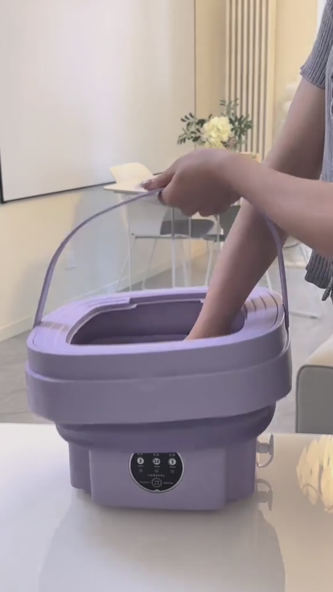 hoe de mini wasmachine te gebruiken