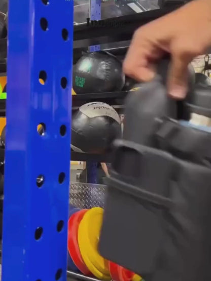Voorbeeld van het gebruik van de magnetische sporttas verwerkt in video 