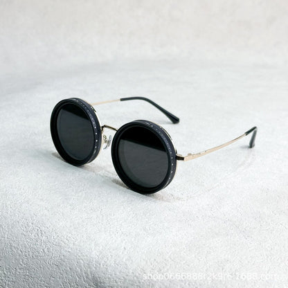 Ronde instelbare zonnebril met polarized TAC-lenzen en stevig aluminium-magnesium frame