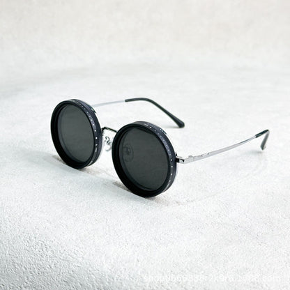Ronde instelbare zonnebril met polarized TAC-lenzen en stevig aluminium-magnesium frame
