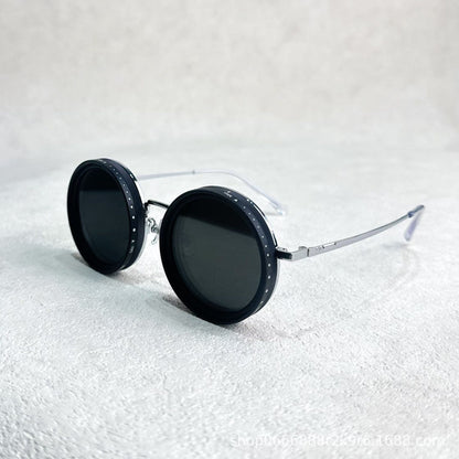 Ronde instelbare zonnebril met polarized TAC-lenzen en stevig aluminium-magnesium frame