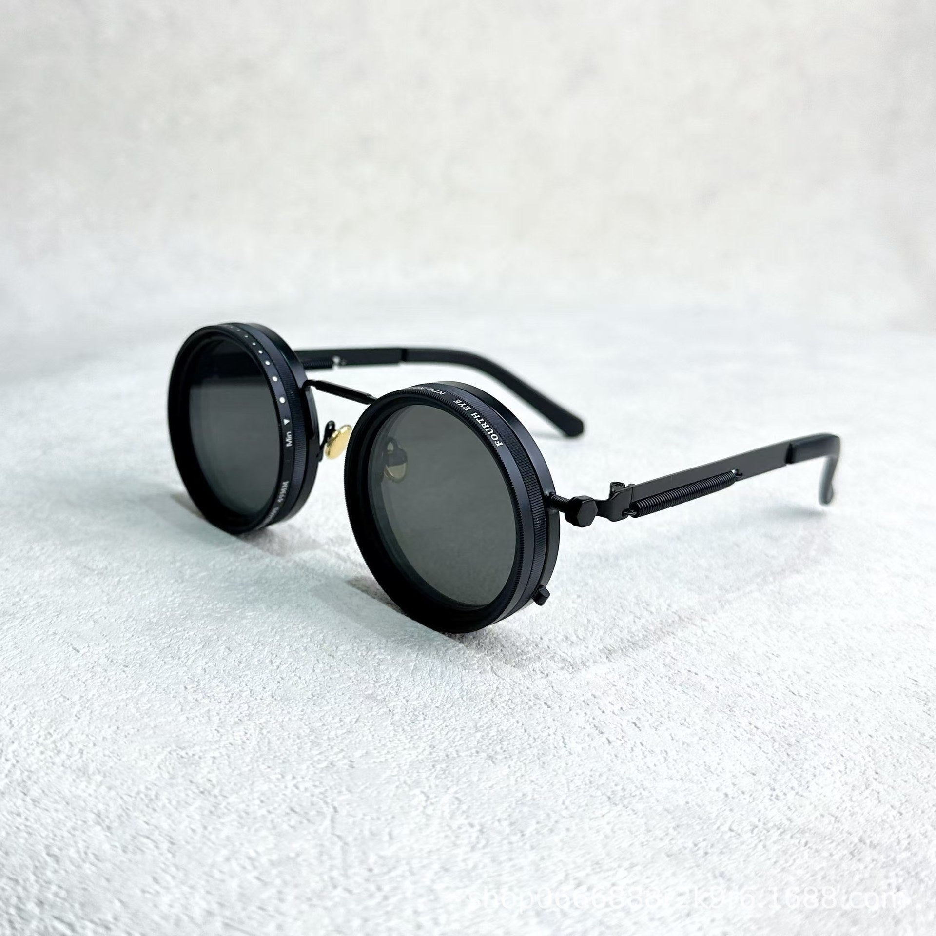 Ronde instelbare zonnebril met polarized TAC-lenzen en stevig aluminium-magnesium frame
