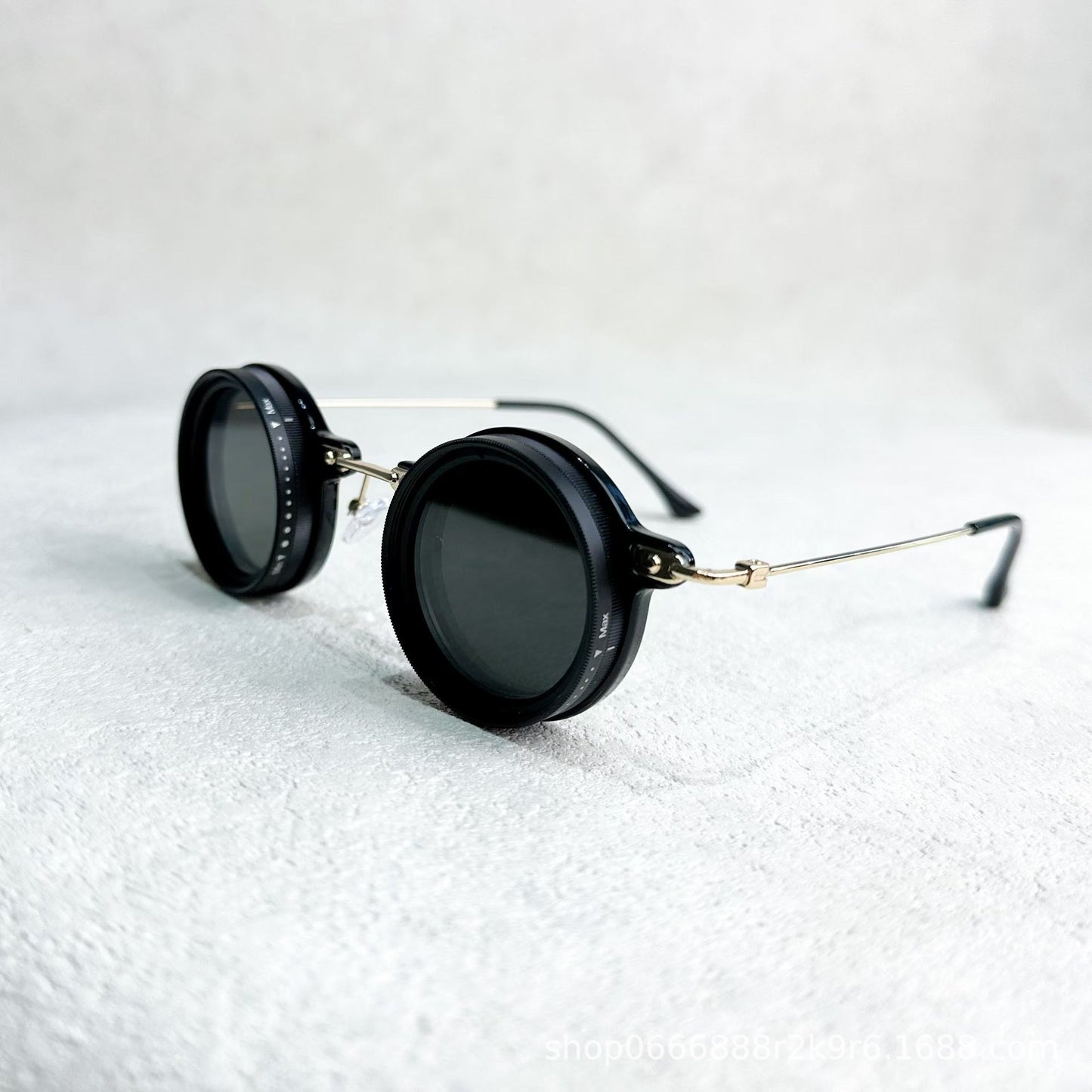 Ronde instelbare zonnebril met polarized TAC-lenzen en stevig aluminium-magnesium frame