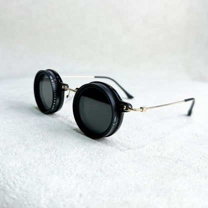 Ronde instelbare zonnebril met polarized TAC-lenzen en stevig aluminium-magnesium frame